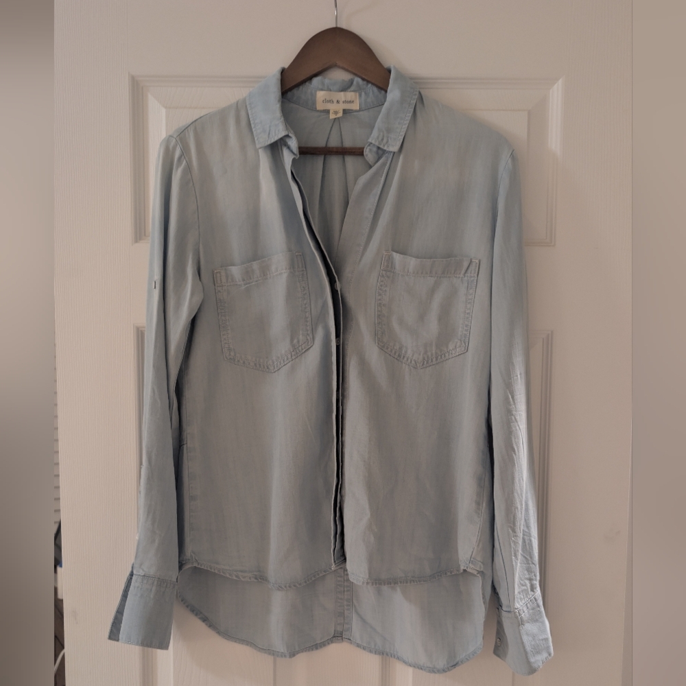Anthropologie Cloth & Stone Light Blue Shirt S